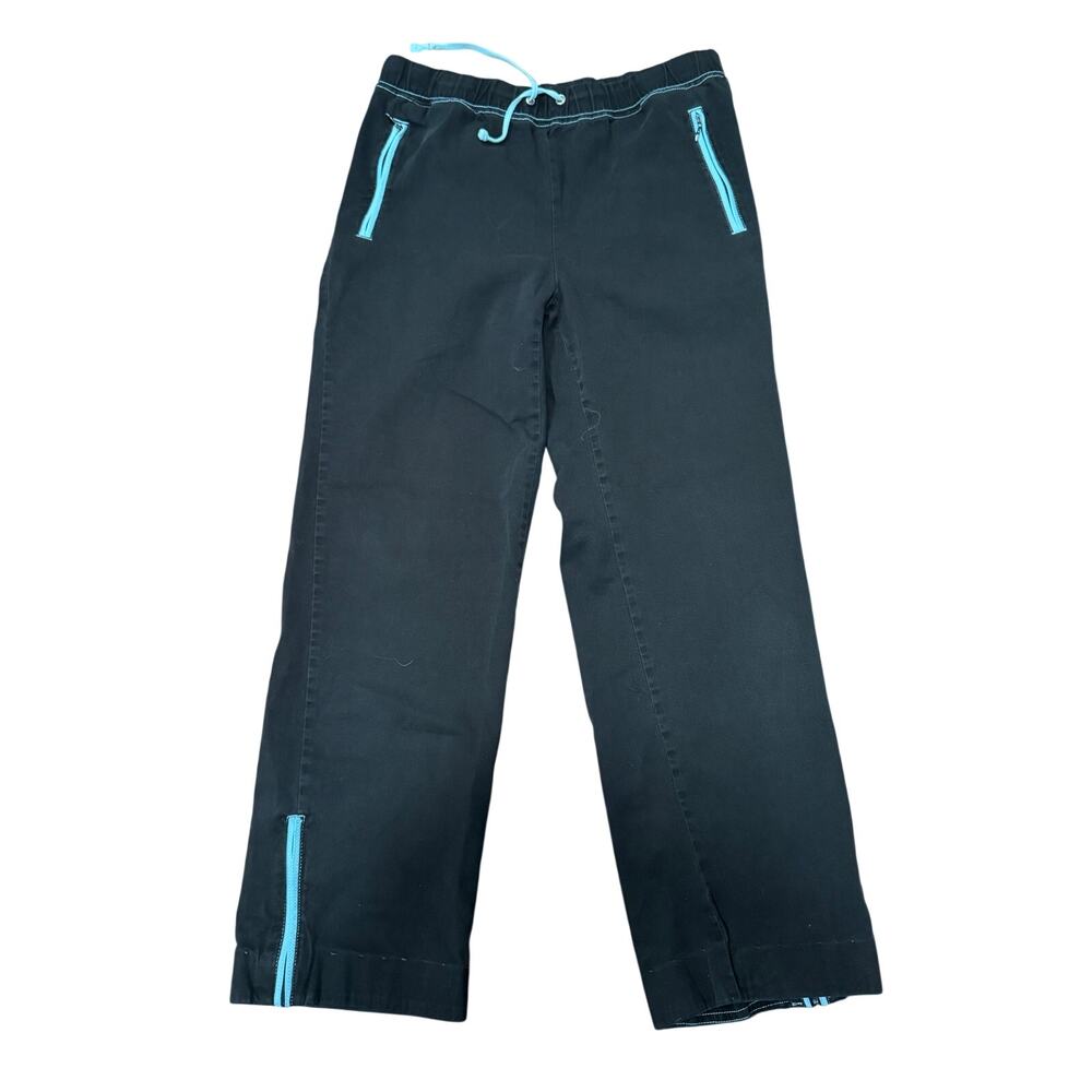 Danskin Now Petite Small Black Drawstring Pants Women Stretch Lounge Athletic